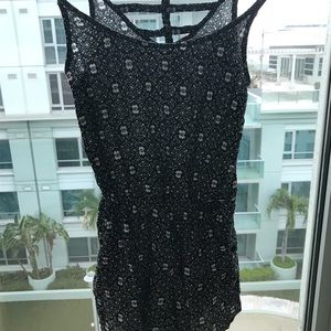 Black and white printed romper